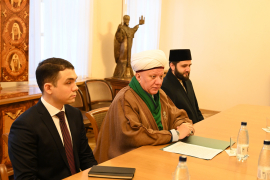 ДАУД ХАЗРАТ МУХУТДИНОВ ПРИНЯЛ УЧАСТИЕ НА ВСТРЕЧЕ ГЛАВЫ ДСМР И ПРЕДСЕДАТЕЛЯ ОТДЕЛА ВНЕШНИХ ЦЕРКОВНЫХ СВЯЗЕЙ МОСКОВСКОГО ПАТРИАРХАТА